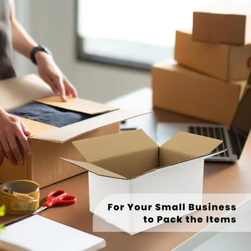 Vista 7 de Golden State Art, Paquete de 28 cajas de envío de 5 x 5 x 5 para tazas de café, velas, regalos por correo, embalaje, almacenamiento, caja de cartón