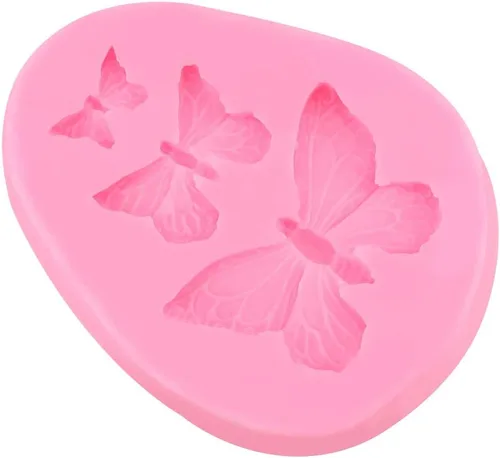 Vista 7 de Moldes en forma de mariposas, molde de silicona para pastel de fondant, moldes de hielo para pasteles, fondant