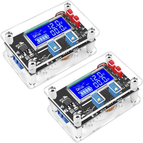 Vista 10 de DROK Regulador de voltaje Buck Boost, DROK DC 6-30V a DC 0.5-30V Convertidor de voltaje ajustable de 5V 12V 24V, módulo transformador de 4A 60W