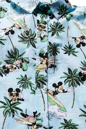 Vista 4 de Disney Lilo & Stitch Mickey Mouse Lion King Simba Hawaiian Button Down Shirt Toddler to Big Kid