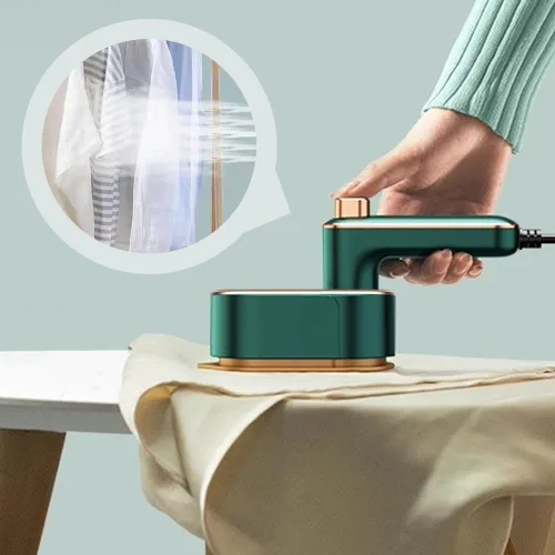 Vista 5 de Mini máquina de planchar portátil, mini plancha eléctrica portátil de mano, mini máquina eléctrica de plancha en seco con agua rociadora
