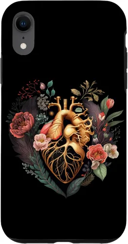 Vista 25 de Anatomical Heart and Flowers for Your Love Case for iPhone 17