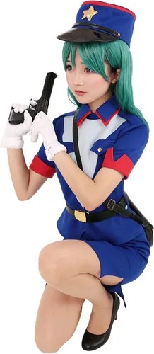 Vista 5 de Cosplay.fm Disfraz de oficial para mujer, uniforme de Halloween, vestido de cosplay