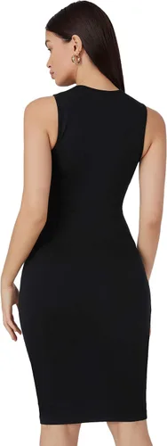Vista 2 de Verdusa Vestido básico ajustado sin mangas con cuello redondo para mujer