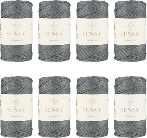 Vista 52 de Cuerda de poliéster Sensy Premium de 3 mm, 120 metros, 100% cordón de polipropileno, cuerda de macramé de 3 mm, cordón para bolsos de ganchillo