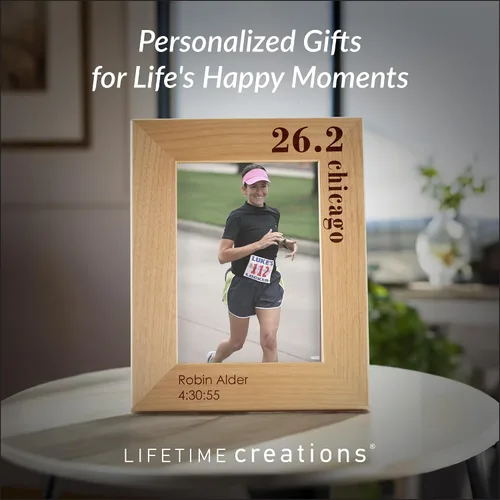 Vista 7 de Lifetime Creations Marco de fotos personalizado para corredor de maratón, regalo para maratonista, primer maratón, regalo de carrera