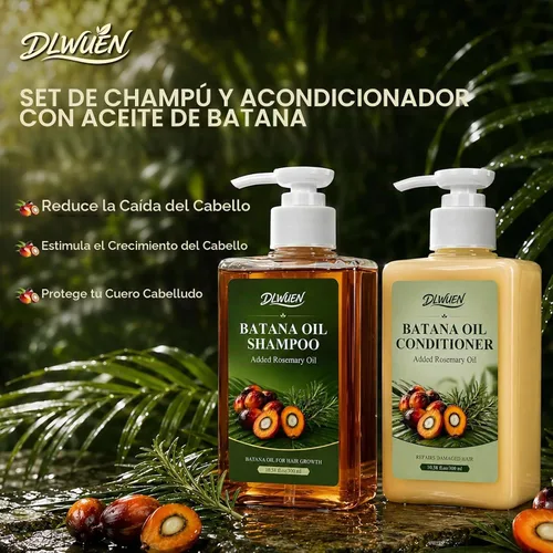 Vista 2 de Juego de champú y acondicionador de aceite Batana - Champú de aceite Batana