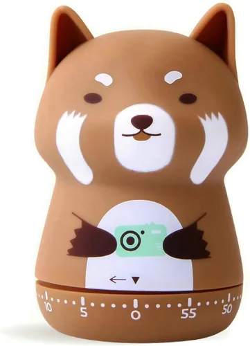 Vista 10 de Temporizador mecánico de cocina, lindo temporizador de animales para niños, temporizador manual de cuenta regresiva de 60 minutos para aula, hogar