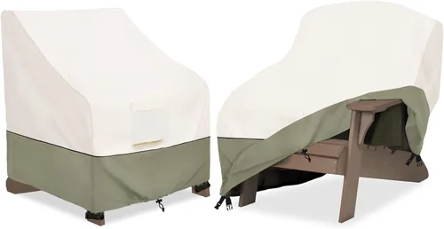 Vista 12 de Bitubi Funda impermeable para sofá de patio, funda resistente de 2 plazas para sofá al aire libre, tamaño de hasta 58 pulgadas de ancho x 32.5