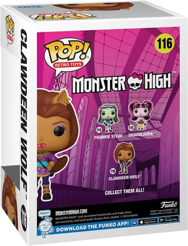 Vista 3 de Funko POP! Vinyl: Monster High - Clawdeen Wolf - Figura de vinilo coleccionable - Idea de regalo - Producto oficial - para niños y adultos - Fans