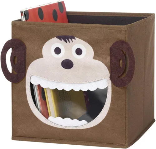Vista 9 de Whitmor 6256-4925 cubo para guardar juguetes plegable con cara de rana