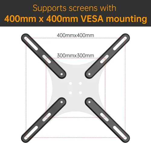 Vista 2 de VESA - Kit de soportes adaptadores de montaje de extensión para pantallas LCD LED de 32 a 55 pulgadas, placa de conversión de acero para VESA