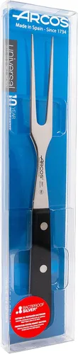 Vista 5 de ARCOS Tenedor de trinchar de acero inoxidable nitrum de 6 pulgadas y hoja de 6.299 in. Cuchillo de carnicero para deshuesar. Mango ergonómico POM