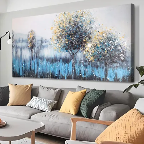 Vista 7 de Arjun Lienzo decorativo para pared, diseño de lago y montaña, cielo, naturaleza, paisaje, barco, ilustración, pintura escénica moderna, enmarcada