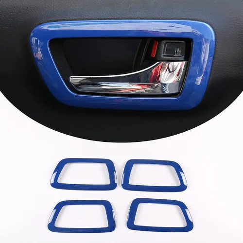 Vista 15 de 4 piezas de ABS para apariencia interior de automóvil, cubierta de panel de manija de puerta compatible con Toyota Tacoma 2016 2017 2018 2019 2020
