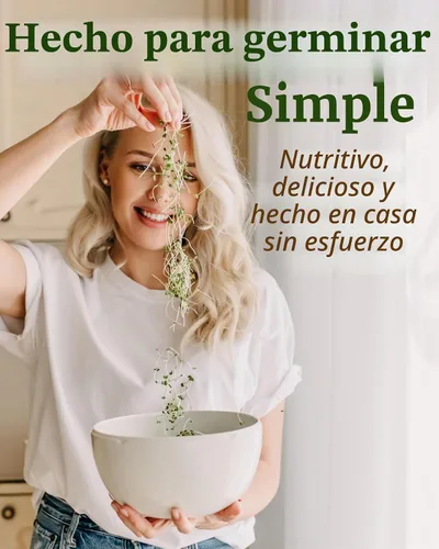 Vista 8 de Elementi - Tapas para germinar para tarros de boca ancha (juego de 2), kit de tarro de germinación para brotes orgánicos, kit de cultivo de brotes