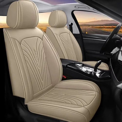Vista 8 de 2 Front Seat Covers Fit for Mazda Mazdaspeed3 2008-2013: Waterproof Leather Car Seat Covers Breathable Automotive Seat Cushion Protector
