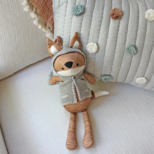 Vista 6 de Crane Baby Almohada acolchada decorativa, arcoíris