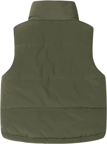 Vista 2 de Mud Kingdom Chaleco para niños y niñas, chaqueta cálida con cuello alto para invierno