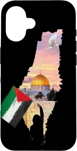 Vista 32 de Boy Hold Palestine Map Flag Jerusalem's City Palestinians Case for iPhone 17
