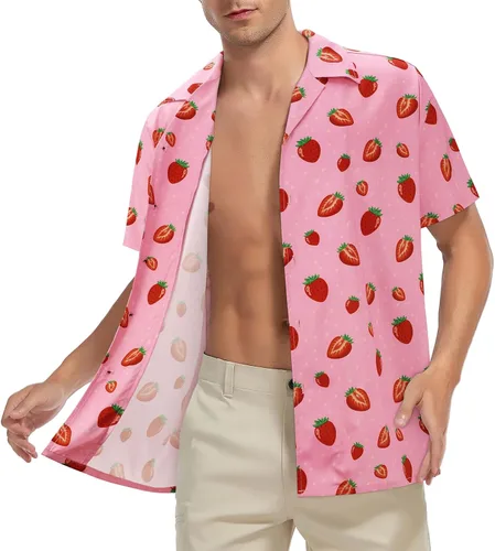 Vista 40 de Camisa hawaiana para hombre, con estampado floral, cómoda, con botones, casual, manga corta, ropa de playa para hombre
