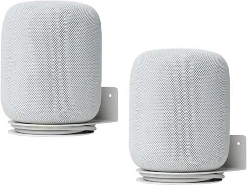 Vista 5 de Shinar - Soporte de pared de metal compatible con Homepod 1ª/2ª Soporte de pared para accesorios compatible con Homepod 2 Gestión de cables Negro