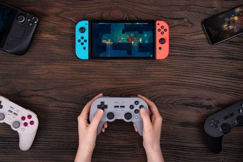 Vista 5 de 8BitDo Pro 2 Bluetooth Controller for Switch/Switch 2, Hall Effect Joysticks, 2 Pro Back Paddle Buttons, Wireless Gaming Controller for Switch, PC