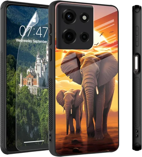 Vista 13 de Funda para Motorola Moto Edge 2022, cubierta trasera de vidrio templado con protector de pantalla, funda protectora a prueba de golpes para Motorola