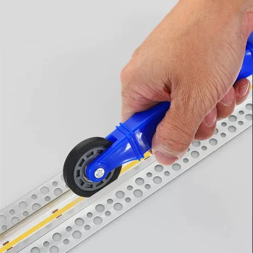 Vista 5 de PATIKIL Herramienta de rodillo de canal de tira LED, ruedas planas con mango de plástico, herramienta de instalación rápida para tira de LED