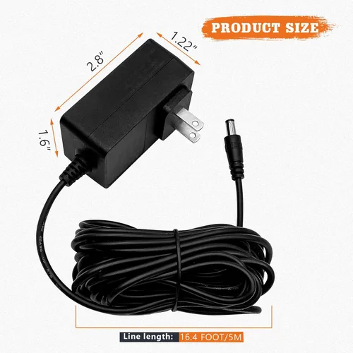 Vista 2 de YAOAWE Adaptador de corriente de repuesto para parrilla Char-Griller Gravity Fed 980 y E6480 Akorn Auto-Kamado Charcoal Grill, pieza de cable