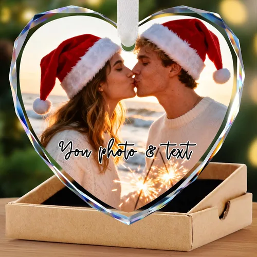 Vista 24 de Adornos de Navidad personalizados para la familia 2025, adornos de foto personalizados para decoraciones de árbol de Navidad, para baby shower