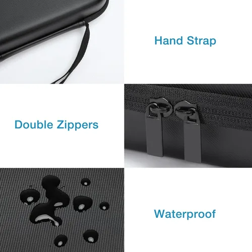 Vista 6 de MOSISO Funda organizadora electrónica de viaje compatible con adaptador de corriente MacBook, compatible con Magic Mouse y lápiz, tarjeta SD, disco