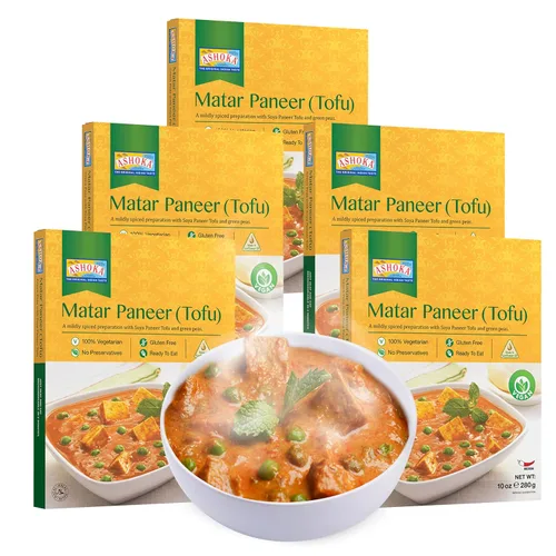 Vista 15 de Ashoka Comidas sin gluten, listas para microondas, veganas con granos negros y frijoles, comidas para calentar y servir, todas naturales Delhi Dal