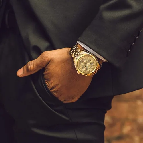 Vista 5 de Bulova Reloj analógico de cuarzo para hombre con correa de acero inoxidable 97A125