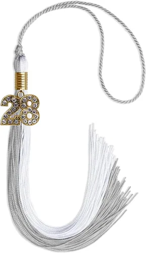 Vista 202 de Endea Graduation Borla de doble color con dije dorado (negro/oro brillante, 2022)