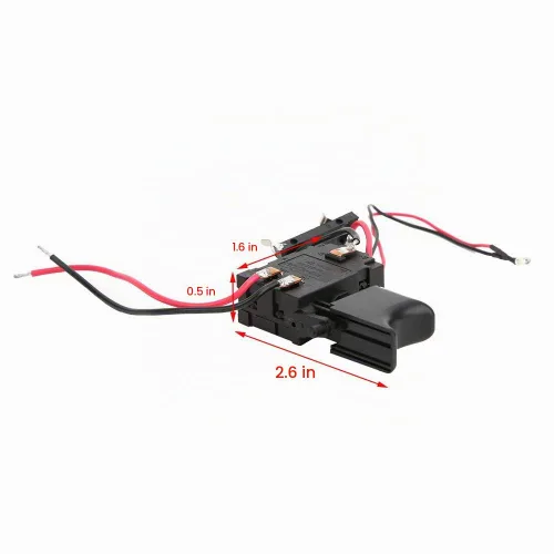 Vista 2 de Interruptor de gatillo de taladro inalámbrico, interruptor de gatillo eléctrico inalámbrico de control de velocidad de 7.2 V - 24 V con luz pequeña