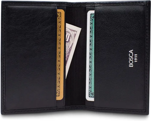 Vista 5 de Bosca Estuche para tarjetas de llamadas para hombre, Negro
