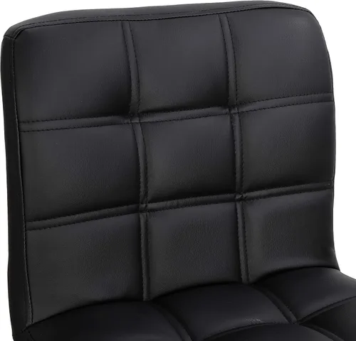 Vista 7 de Juego de 2 taburetes de bar altos, modernos taburetes de bar cuadrados de piel sintética ajustables, taburete de altura de mostrador con respaldo