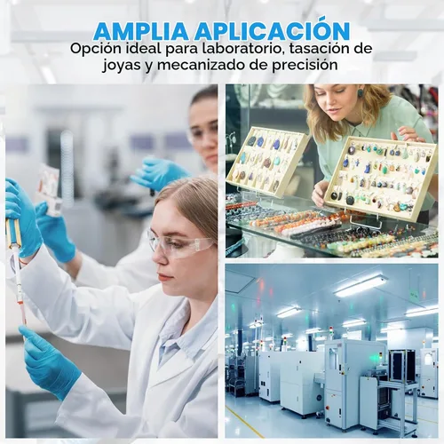 Vista 7 de Báscula de laboratorio 17.64 oz x 0.00004 oz Escala científica g/oz/ct/lb Balanza analítica electrónica digital de alta precisión para joyería