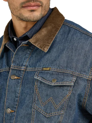 Vista 3 de Wrangler mens Cowboy Cut Western Lined Denim Jacket
