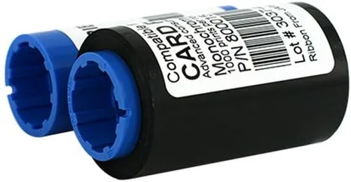 Vista 2 de 800015-101 Cinta monocromática negra para impresoras de tarjetas Zebra P330i P420i P430i, 1000 impresiones