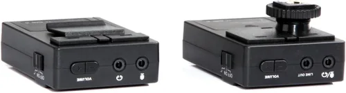 Vista 5 de Movo Sistema de micrófono inalámbrico de solapa, rango de 164 pies, incluye micrófono de mano, micrófono de lav, 2 auriculares, monitoreo de audio