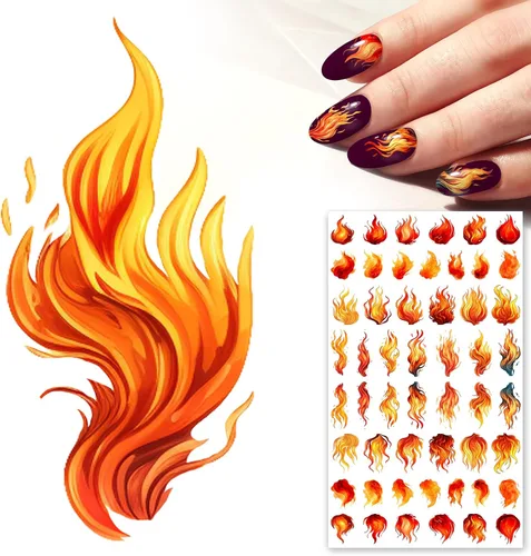Vista 2 de FLONZNAIL - Calcomanías adhesivas para uñas (6 hojas) FLONZNAIL Bloody Splatter Nails Freeform Halloween Design Blood Murder Horror Ocho