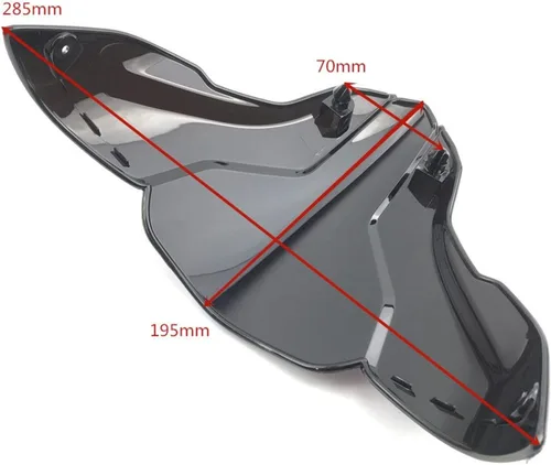 Vista 3 de Protector de parabrisas de motocicleta, deflectores de viento para Bajaj para Pulsar NS200 para deflector de aire NS 200 200NS (color negro)