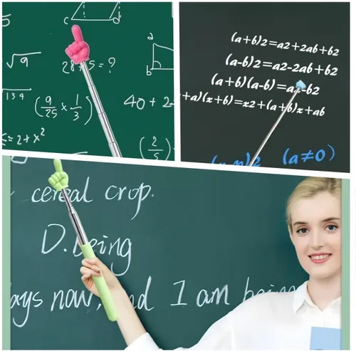 Vista 4 de Puntero retráctil para maestros de aula, puntero de mano extensible, palillo de lectura de mini dedo, forma de dedo para lectura de estudiantes