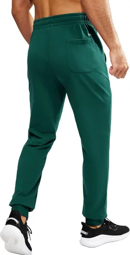Vista 4 de MIER Men's Cotton Joggers Athletic Sweatpants for Gym Workout Active Lounge Jersey Track Pants with Pockets, Elastic Waist