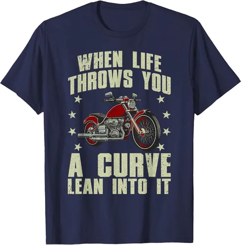 Vista 4 de Funny Motorcycle Racer Design for Men Women Motorcycle Lover T-Shirt Asphalt Grey
