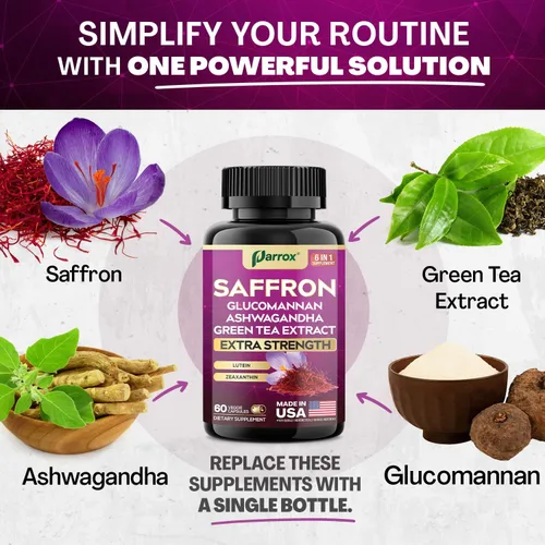 Vista 4 de Mio-inositol + azafrán – Balance hormonal y apoyo metabólico con D-Chiro, DIM, berberina y ashwagandha + mezcla de azafrán 6 en 1 con luteína