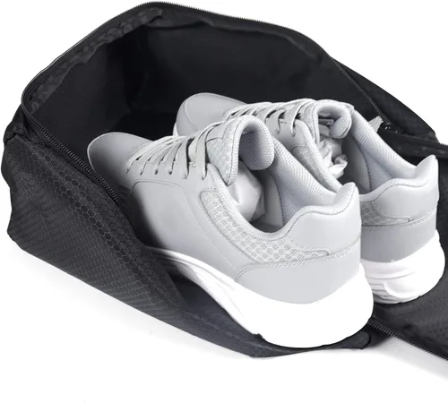 Vista 6 de Gloppie Bolsas para zapatos de viaje, bolsa de almacenamiento portátil grande para zapatos, organizador de zapatos, cubos de embalaje negros