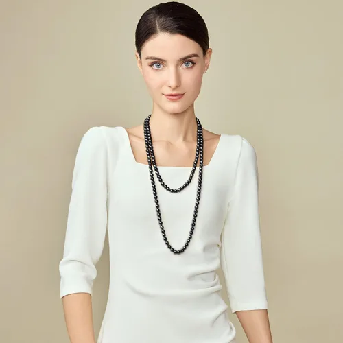 Vista 24 de BABEYOND - Collar de perlas sintéticas estilo art deco de la década de 1920, collar de perlas largas para fiesta de disfraces de estilo Gatsby